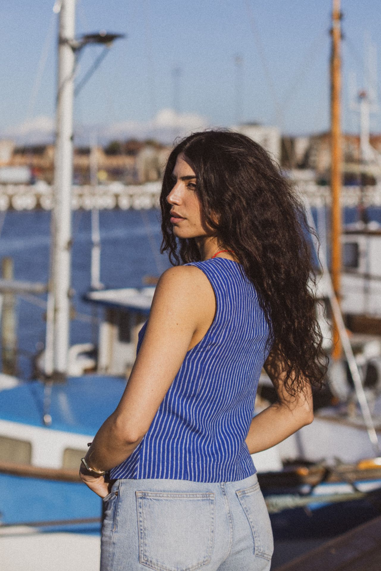 Marina Väst Navy Striped - Bild 3