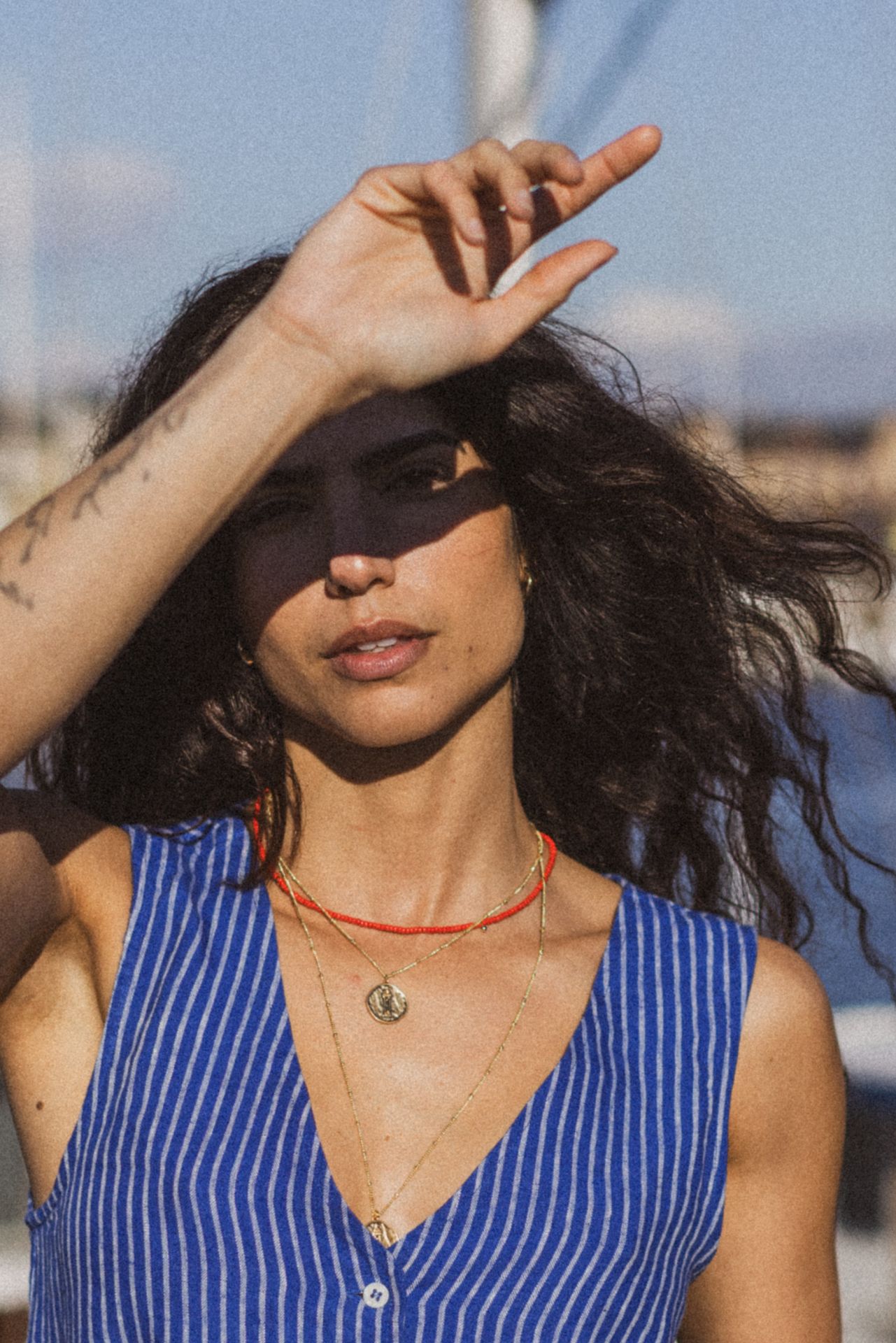 Marina Väst Navy Striped - Bild 2