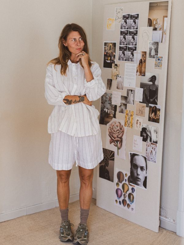 Pyjamas Kort White Striped