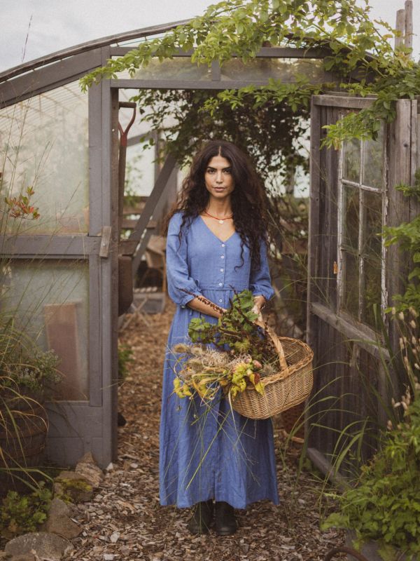 Elsa Klänning Denim Blue