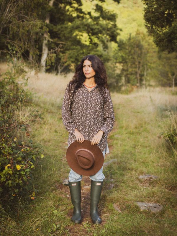 Jennie Skjorta Brown Garden