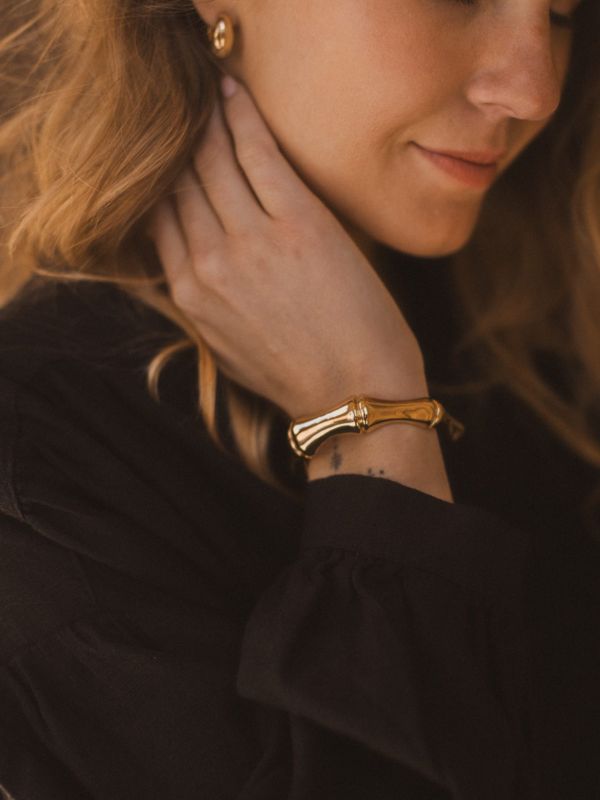 Bamboo Cuff in Gold