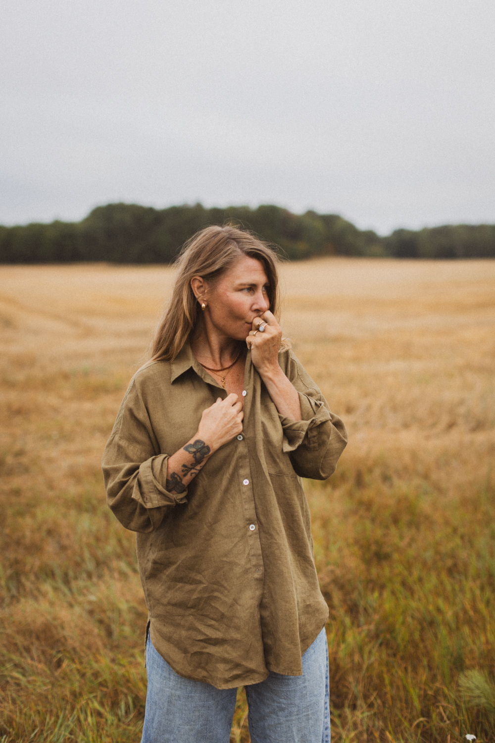 Jennie skjorta oliv - Bild 8