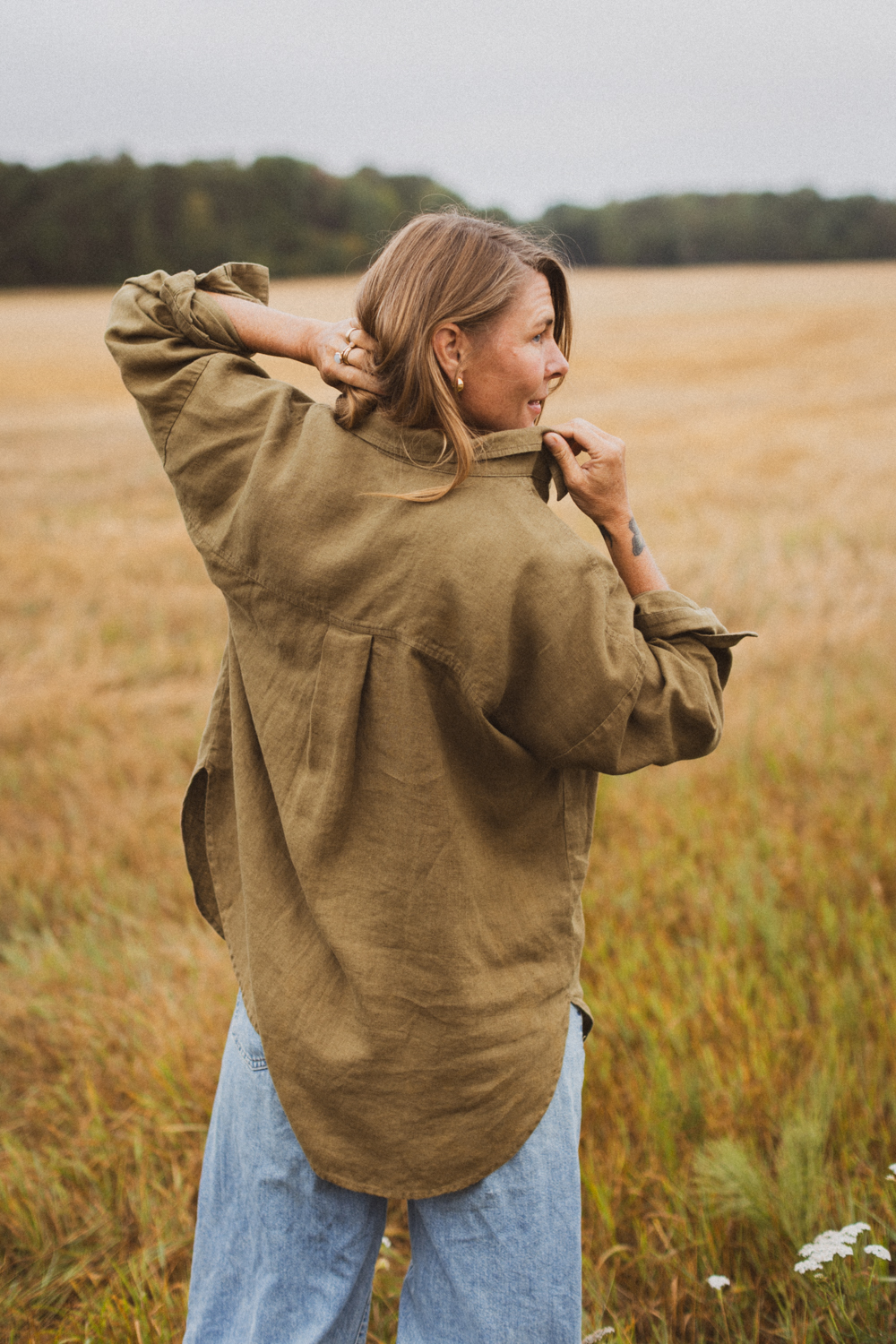 Jennie skjorta oliv - Bild 7